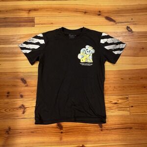 Men's M Black GSTR Short Sleeve Casual Street Wear King Status Bear Shirt